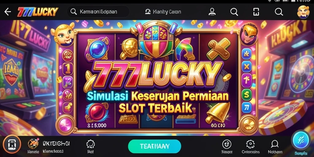 Tampilan gameplay menarik dari 777LUCKY dengan mesin slot beragam.