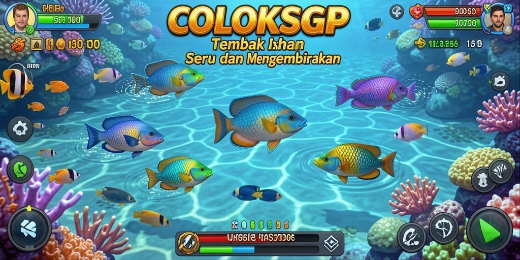 Screenshot gameplay COLOKSGP dengan aksi tembak ikan yang seru.