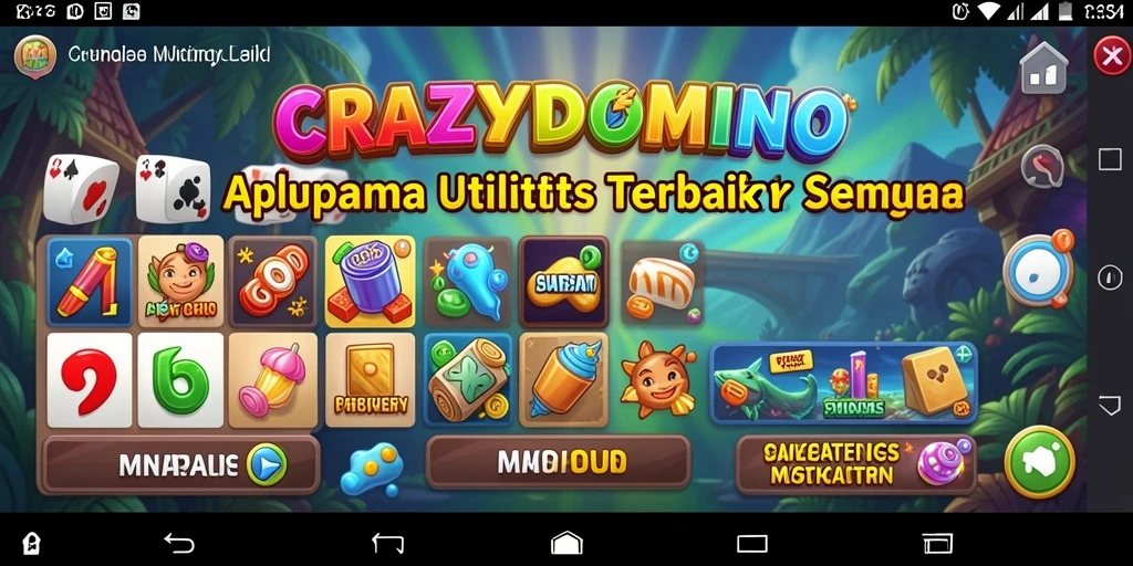 Tampilan gameplay menarik dan interaktif dari aplikasi CRAZYDOMINO.