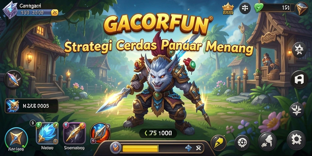 Screenshot gameplay GACORFUN menampilkan strategi pertempuran yang intens.