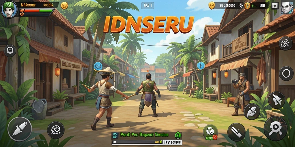 Tampilan gameplay menarik dari IDNSERU yang menampilkan simulasi kehidupan.