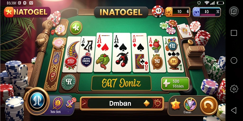 Screenshot gameplay INATOGEL dengan tampilan papan Domino yang jelas.