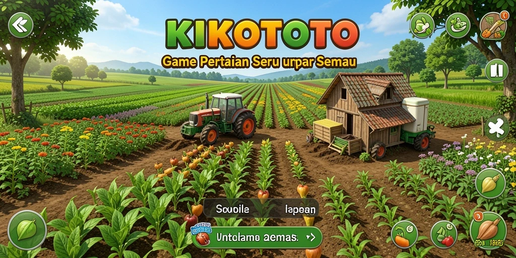 Screenshot KIKOTOTO menampilkan gameplay seru dalam bertani.