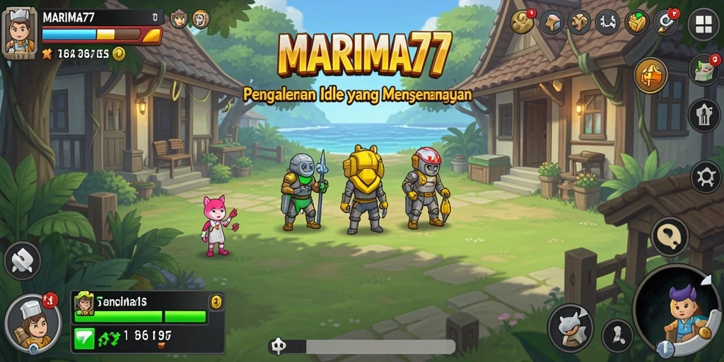 Screenshot MARIMA77 menampilkan gameplay Idle yang dinamis dan menyenangkan.